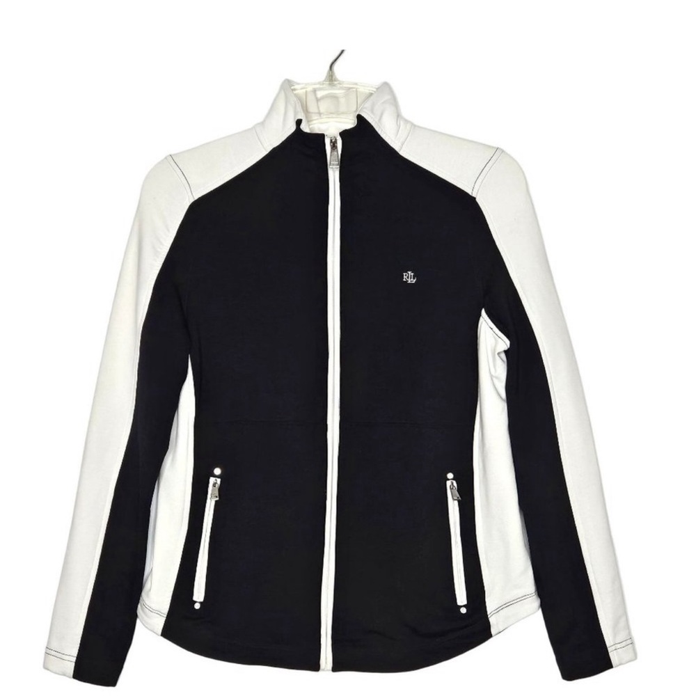 Lauren Ralph Lauren Two Tone Black White LRL
Monogram Zip Up Jacket Womens Large